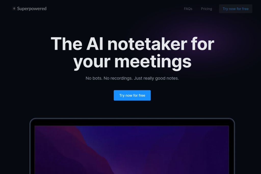 Screenshot of Superpowered – AI Tool
