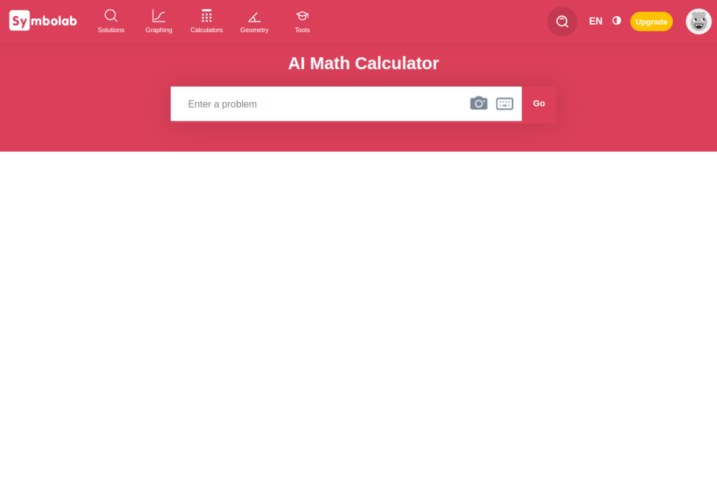 Screenshot of Symbolab – AI Tool