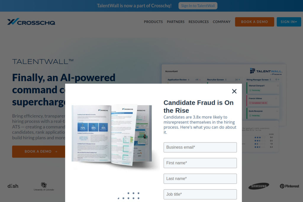 Screenshot of TalentWall – AI Tool