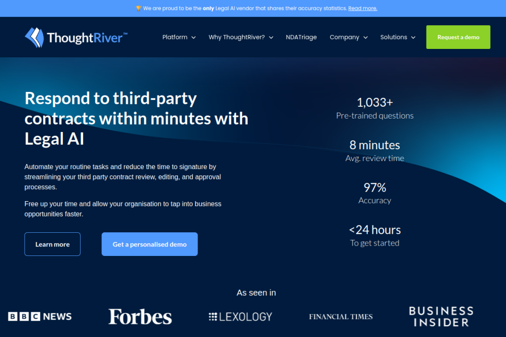 Screenshot of ThoughtRiver – AI Tool
