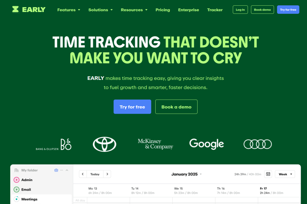 Screenshot of Timeular – AI Tool