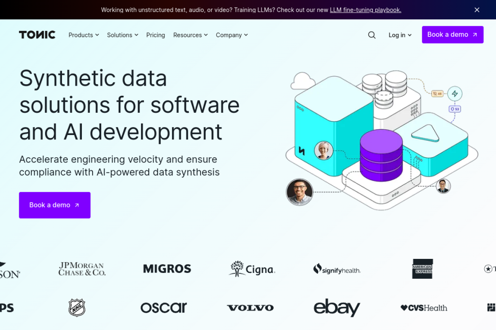 Screenshot of Tonic.ai – AI Tool