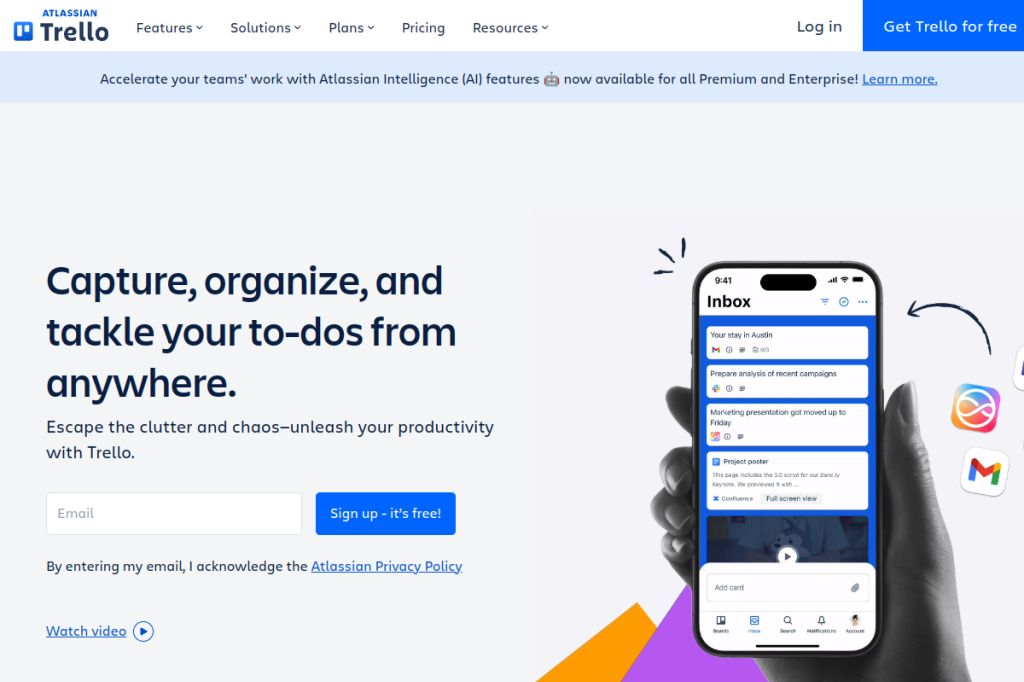 Screenshot of Trello – AI Tool