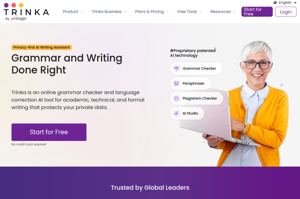 Screenshot of Trinka AI – AI Tool