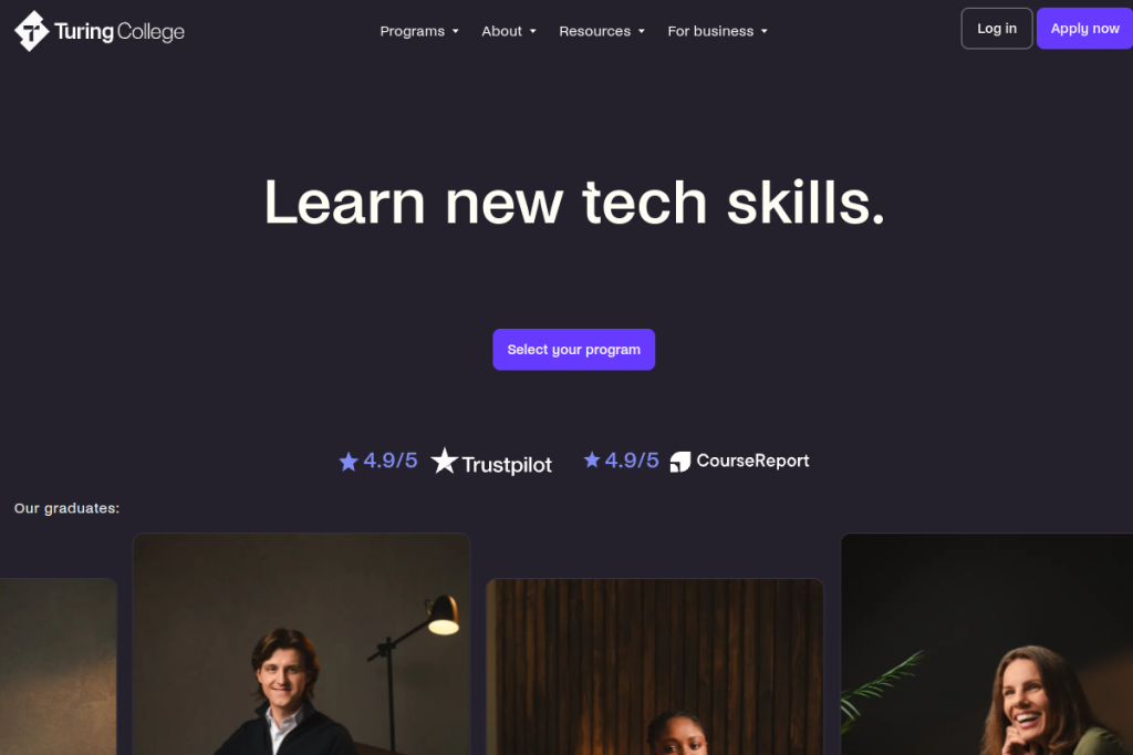 Screenshot of Turing College AI – AI Tool