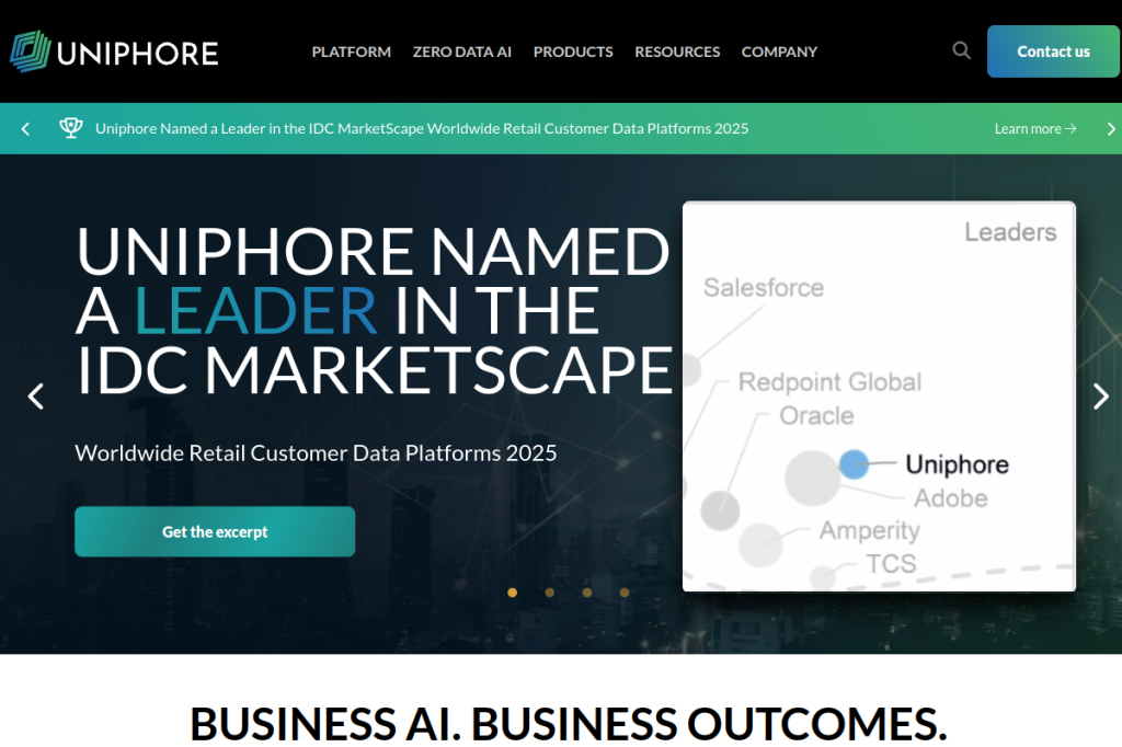 Screenshot of Uniphore – AI Tool