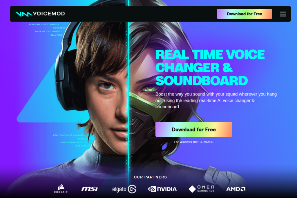 Screenshot of Voicemod – AI Tool