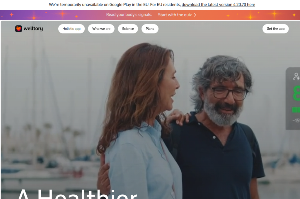 Screenshot of Welltory – AI Tool