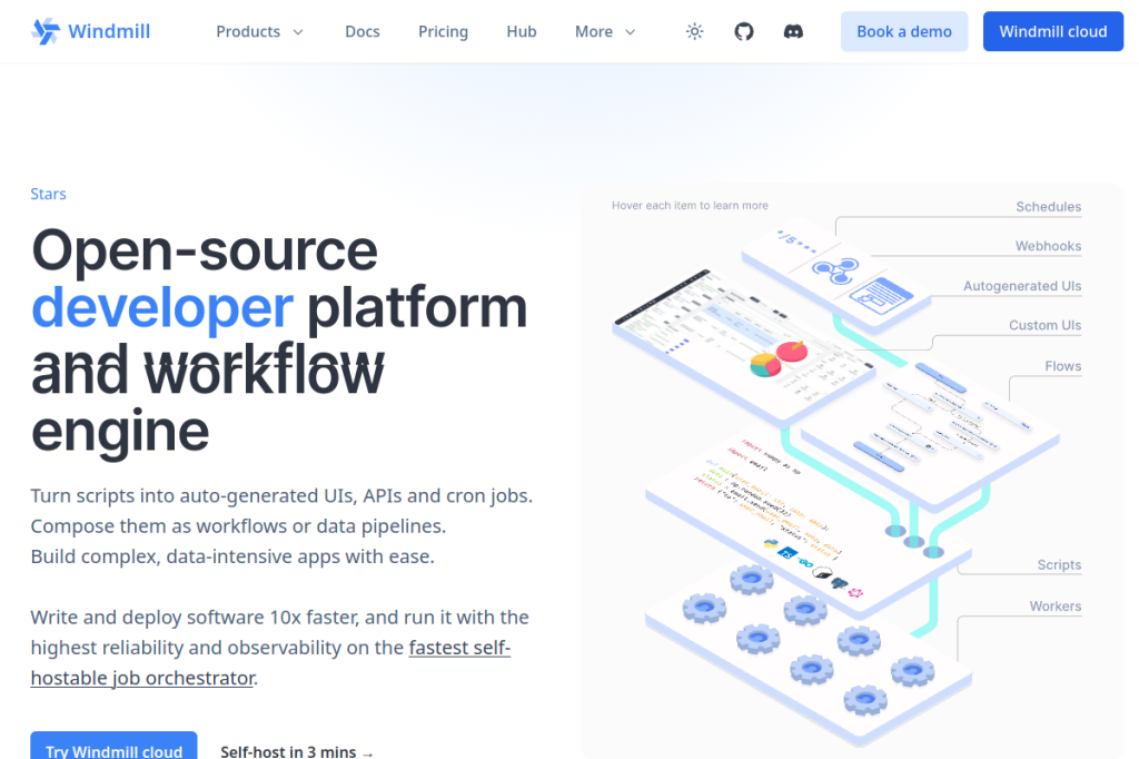 Screenshot of Windmill – AI Tool