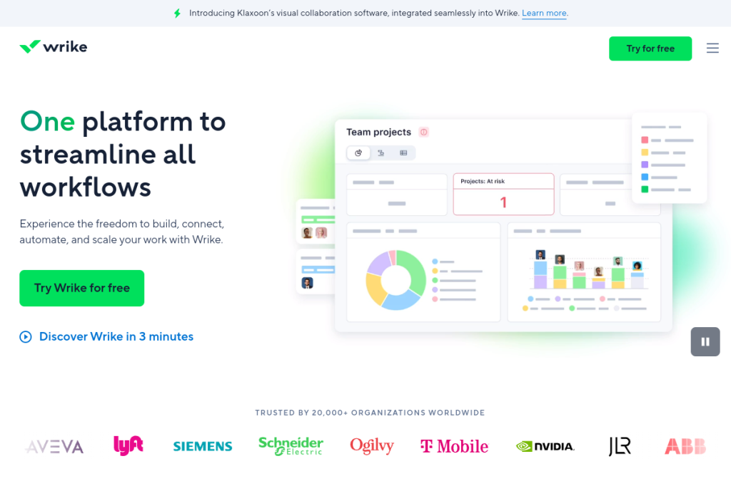Screenshot of Wrike – AI Tool