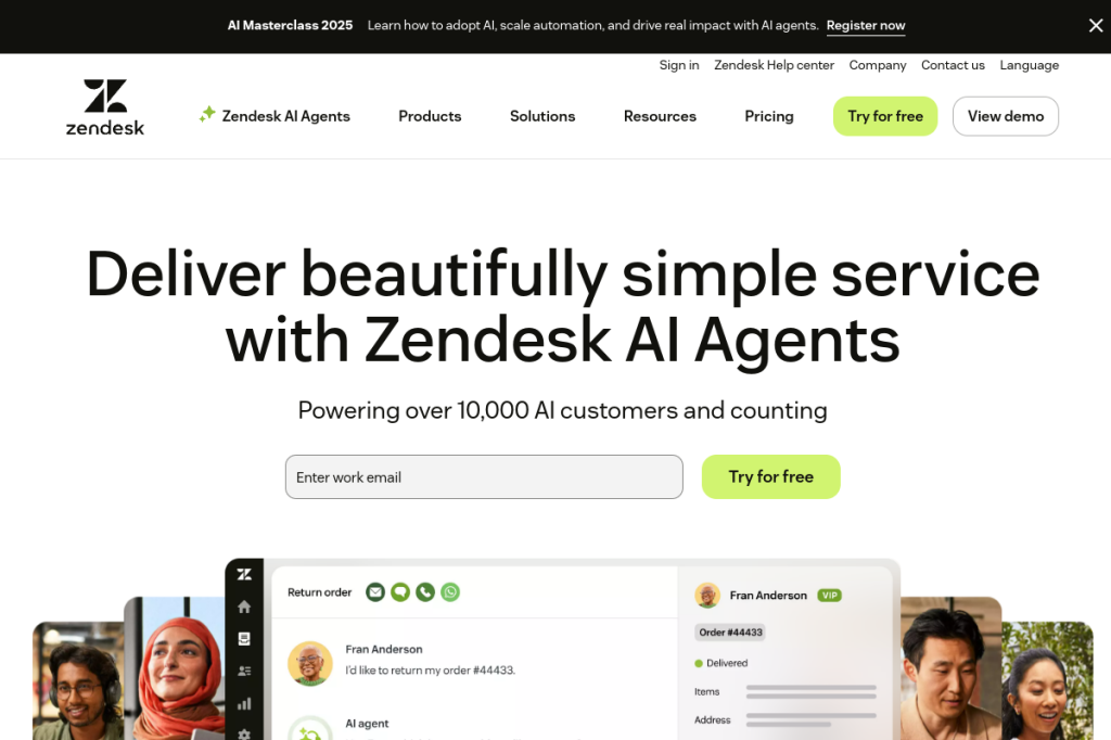 Screenshot of Zendesk AI – AI Tool