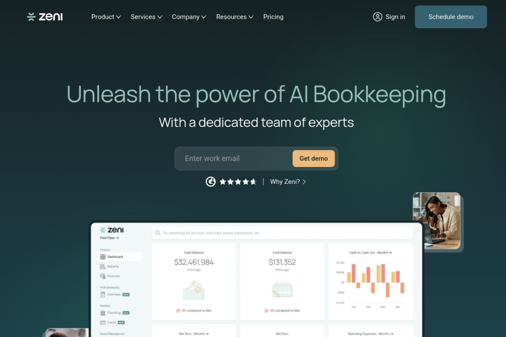 Screenshot of Zeni – AI Tool
