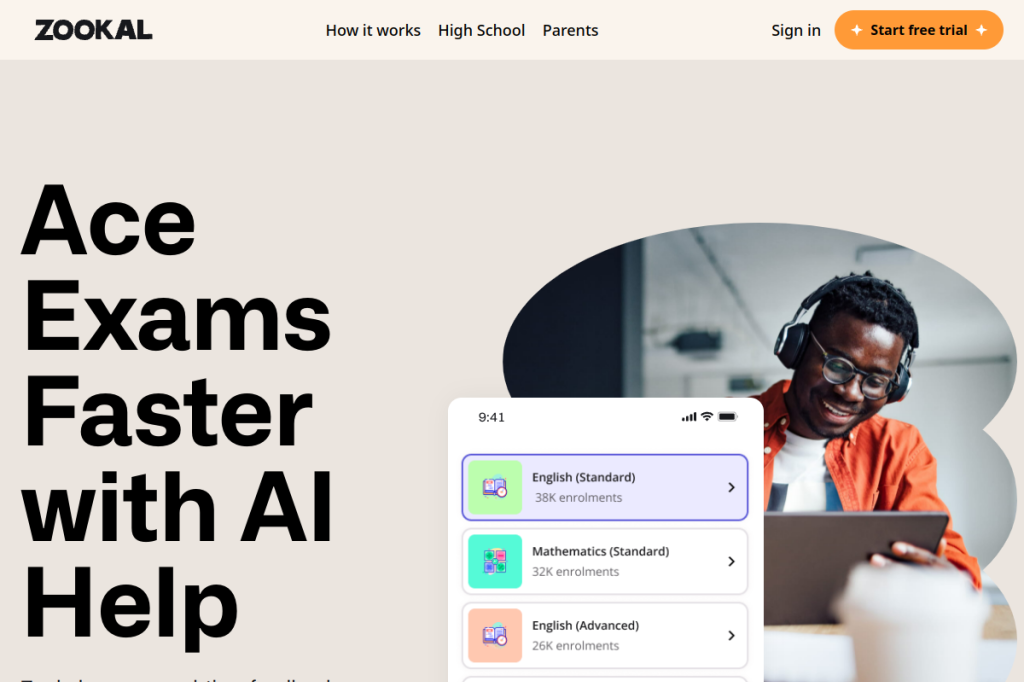 Screenshot of Zookal – AI Tool